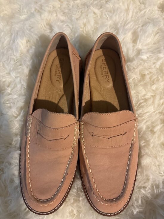Sperry Shoes - Sperry Top-Sider Women's Size 7M Brown Leather Penny Loafers Slip-On Shoes